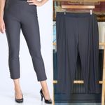IC by Connie K Button Hem Slim Crops Charcoal Stretch Pants Photo 11