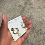 Argento Vivo Gold Plated Sterling Silver Pearl Earrings Photo 1