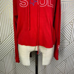 SoulCycle  Star Logo‎ Cropped Red Hoodie Sweatshirt Size US Medium Photo 4