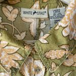 White Stag  Olive and Cream Floral Dress Photo 1