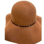 Nine West Tan Wool Floppy Round Hat EUC OS 15” Black Trim Boho Casual Everday Photo 1
