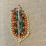 Multicolor 5 Strand Beaded Luau Necklace Blue Photo 4