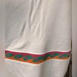 Nike Sportswear "Not A Sample”Fleece Crewneck Pullover White Pink Orange Stripe Photo 5