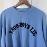 Boys Lie  1-800 Revamped Kara Embellished Cotton Graphic Sweatshirt in Blue Photo 4