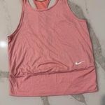 Nike DriFit Athletic TankTop Womens Medium Coral Pink CutOutBack Workout Running Photo 1