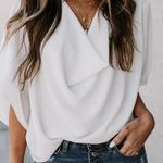 VICI Elton Drape Blouse White Photo 0