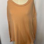 We The Free Free People  Oversized Slouchy Long Sleeve Thermal Top Orange XS Photo 1