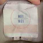 Anthropologie Hei Hei Crop Jacket tan camo linen blend military Zip W-292 Sz M Photo 6