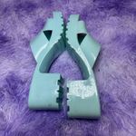 Top Moda  Comfort Teal Plastic Jellies Women’s Chunky Cross Platforms Sandals 10M Photo 6