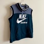 Nike Sportswear Sleeveless Hoodie Women’s Small Teal Blue Logo Pullover Photo 1