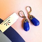 Isaac Mizrahi blue and silver tone drop Earrings Photo 5