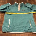 L.L.Bean Quilted Sweatshirt Snap Pullover Teal Women’s M Petite Green Size undefined Photo 3