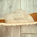 Birkenstock  Women's Cream Mules with Gold Buckle Photo 6