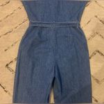 Liz Claiborne COPY - Vintage 90s Blue Denim Romper with Belt and Collar Photo 9