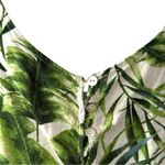 Panama Jack  Jungle Leaf Linen Blend Crop Top Button Front Women Medium Photo 2