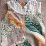 Blue Blush  Leaf Pattern Wrap Dress Photo 8