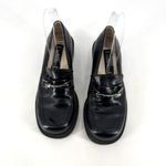 Unlisted Virginia Y2K  Women's Silver Metal Bit Loafers Black Size 6‎ Goth Preppy Photo 2