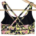 Lululemon  Energy Bra Yellow Black Floral Luxtreme Racerback Sports Bra Size 6 Photo 6