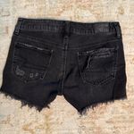 American Eagle Outfitters Black Distressed Jean Shorts Photo 3