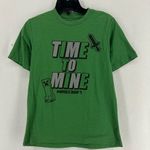 Minecraft Time To Mine Short Sleeve Graphic T Shirt Boys Large Green Photo 0