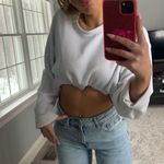 Cotton On white long sleeve cropped sweater Photo 1