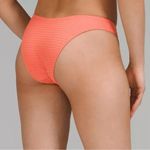 Lululemon Smocked Skimpy Fit Swim Suit Bikini Top Bottom Size 8 A/B Cup Apricot Photo 1