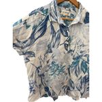 C&C California  Linen Relaxed Fit Hawaiian Button Down‎ Shirt Blue Size Large Photo 5