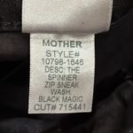 NWT MOTHER Women's The Spinner Zip Sneak Wide Leg Jeans In Magic Black Size 28 Photo 15