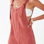 Forever 21 Rust Orange Linen Romper Photo 0
