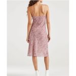 7 For All Mankind  Seamed Chiffon Slip Dress in Rose Leopard Pink | Size Large Photo 2