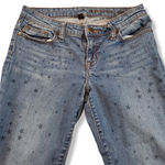  Jeans Size 4 Gap Premium Super Skinny Ankle Stars Print Blue Denim Pants Women's Low Rise Jeans  Photo 2