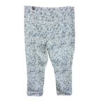 Mario Serrani Italy Blue White Floral High Rise Stretchy Pull On Capri Pants L Photo 1