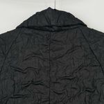 Yoana Baraschi Womens Black Quilted Textured Collared Crinkle Jacket Coat Size S Photo 3