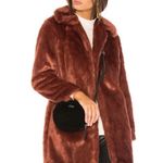 frame denim FRAME Faux Fur Coat In Spice Size Medium Photo 1