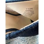 Nine West  Blue Denim Gemily Block Heel Peep Toe Mules Size 7.5 Photo 6