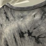 Urban Outfitters Baza Ruffle Mini Frock Dress Gray Black Tie Dye Babydoll M Photo 3