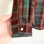 Lucky Brand Women's Woven Plaid Flannel Top Red Green Size Large NWT Photo 8