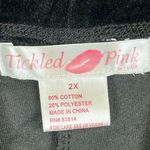NWT Tickled Pink Fuda Black Pull On Velour Pants 2X Photo 6