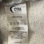 Zyia  Active Gray Mountain Patch Crew Neck Sweatshirt Photo 5