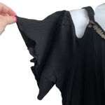 Torrid  Women Mini Shift Dress L Black Cold Shoulder Sequin‎ Gauzy Fairygoth Boho Photo 2