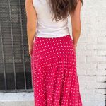 Old Navy Y2k Red polka dot midi circle skirt sz s / no brand Photo 3