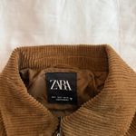 ZARA Brown Corduroy Trucker Jacket Women’s Size S Photo 1
