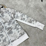 Athleta Triumph Printed Hoodie Sweatshirt Jacket Longsleeve Grey Gypsum Camo S Photo 8