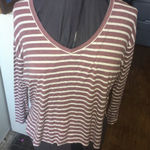 American Eagle pink striped soft and sexy top Photo 0