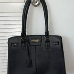 BCBG EUC PARIS BLACK MEDIUM DOUBLE‎ HANDLE SATCHEL BAG. Photo 0