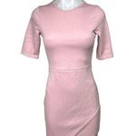 Missguided  Pink Round Neck Short Sleeve Stretch Mini Bodycon Sheath Dress Sz 6 Photo 0