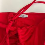Beginning Boutique  Alexis Ruched Cut Out Mini Skirt and Halter Top in Red Photo 4