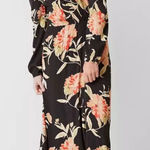 Billabong Off The Shoulder Multicolor Floral Crystal Ball Maxi Dress Large Photo 0