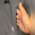 EUC Free People Movement Blue V Neck Hooded Cropped Pullover 2 pockets size XS Photo 4