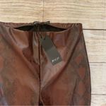 Nasty Gal faux leather snake print size 4 leggings NWT Pull On Pants Photo 2
